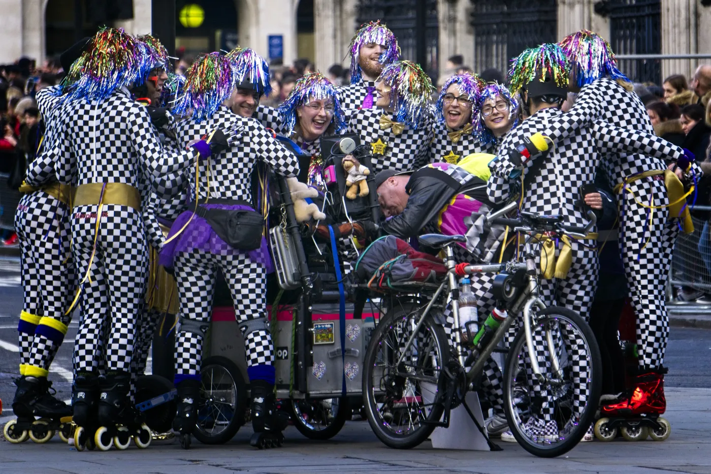 Performers on the route of London's New Year's Day Parade