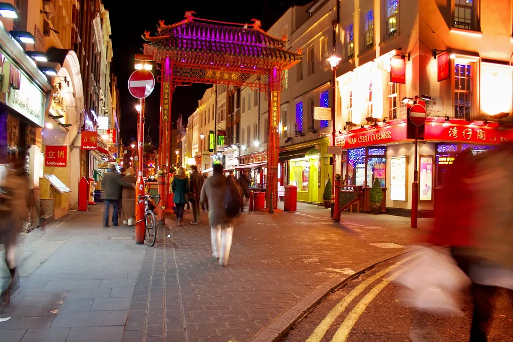 Chinatown in Soho, part of the West End's licensed night-time economy